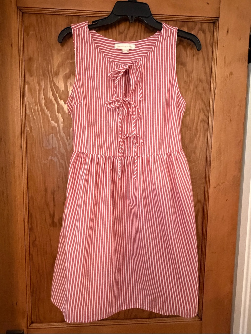 Red & White Tie-Front Sundress